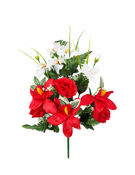 RAMO DE FLOR MIXTO ROJO