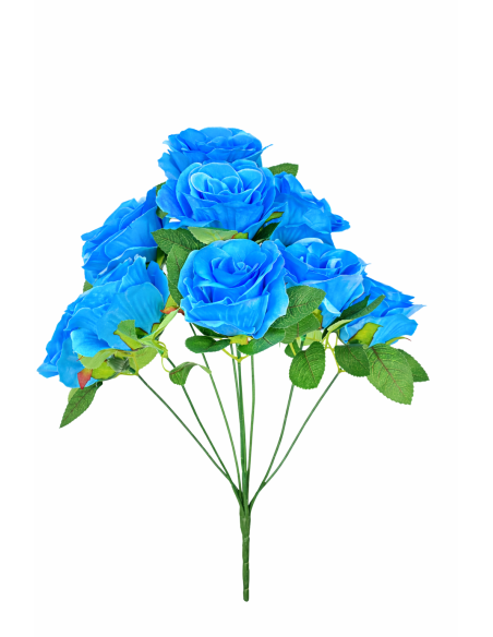 RAMO DE 9 ROSA AZUL