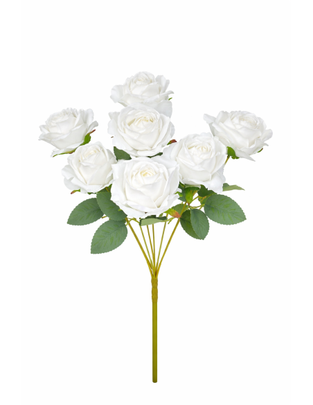 RAMO DE 7 ROSA BLANCA