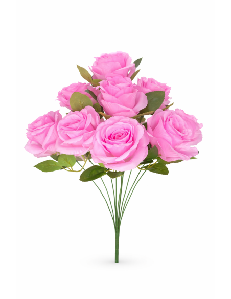 RAMO DE 9 ROSA ROSA