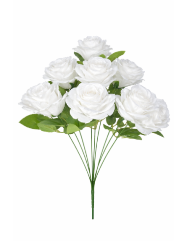 RAMO DE 9 ROSA BLANCA