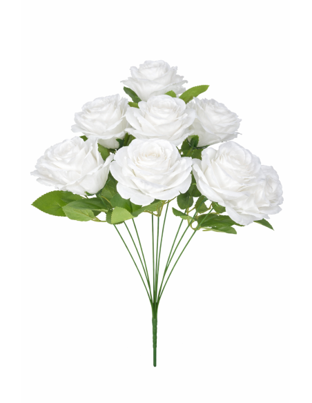 RAMO DE 9 ROSA BLANCA