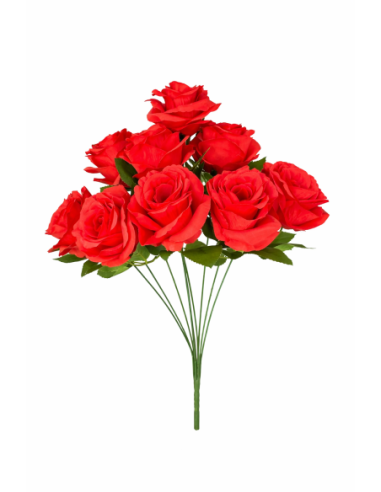 RAMO DE 9 ROSA ROJA
