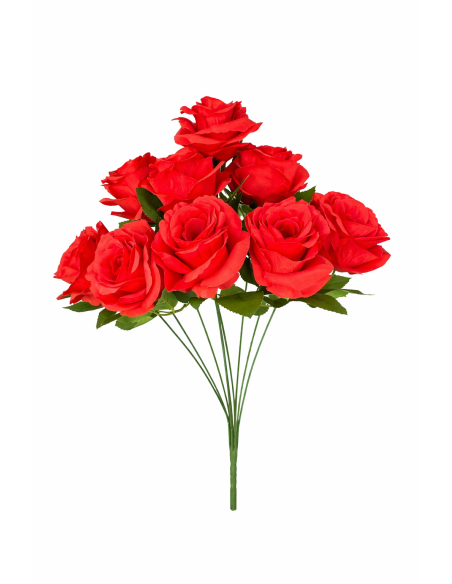 RAMO DE 9 ROSA ROJA