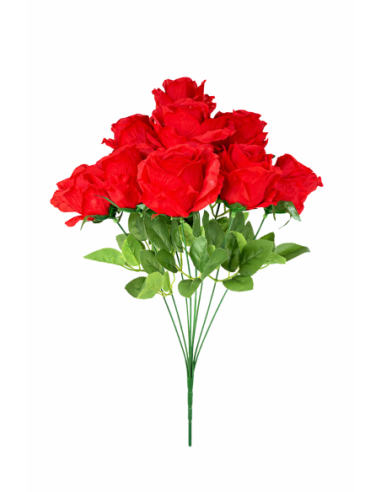 RAMO DE 9 ROSA ROJA