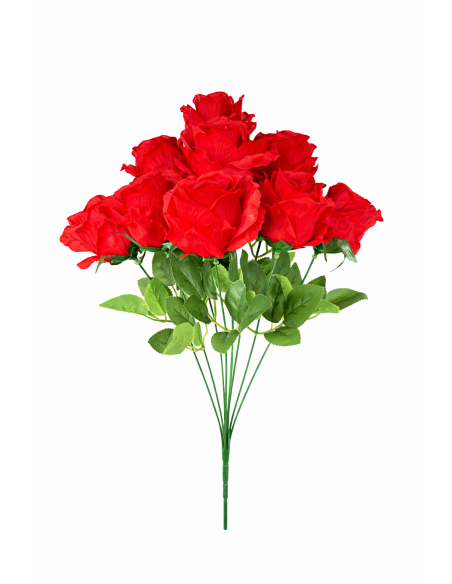 RAMO DE 9 ROSA ROJA