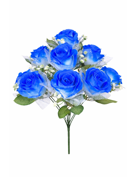 RAMO DE ROSA AZUL CLARA