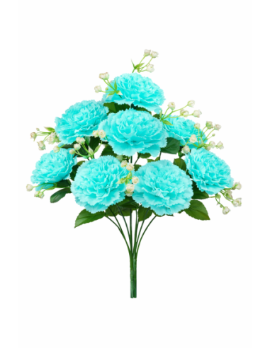RAMO DE CLAVEL AZUL CLARA
