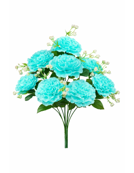 RAMO DE CLAVEL AZUL CLARA