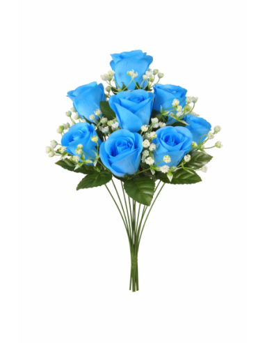 RAMO DE ROSA AZUL CLARA