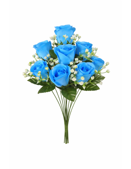 RAMO DE ROSA AZUL CLARA