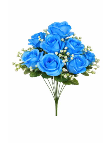 RAMO DE ROSA AZUL CLARA