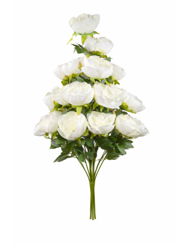 RAMO DE PEONIA BLANCO