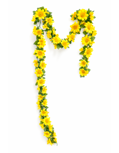 GUIRNALDA COLGANTE DE MARGARITAS AMARILLAS 1.9M