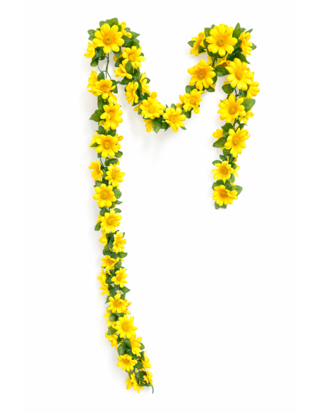 GUIRNALDA COLGANTE DE MARGARITAS AMARILLAS 1.9M