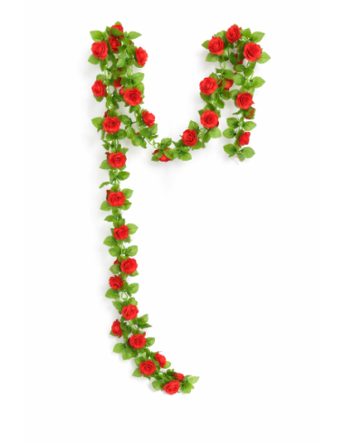 GUIRNALDA COLGANTE DE ROSAS ROJAS 2M