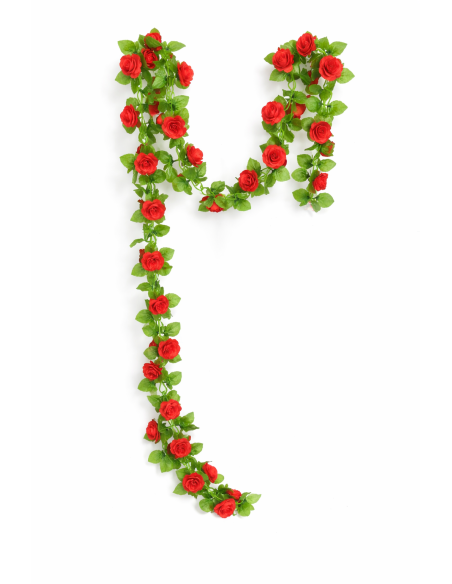 GUIRNALDA COLGANTE DE ROSAS ROJAS 2M