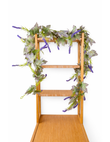 GUIRNALDA COLGANTE DE LAVANDA Y HOJAS 1.8M