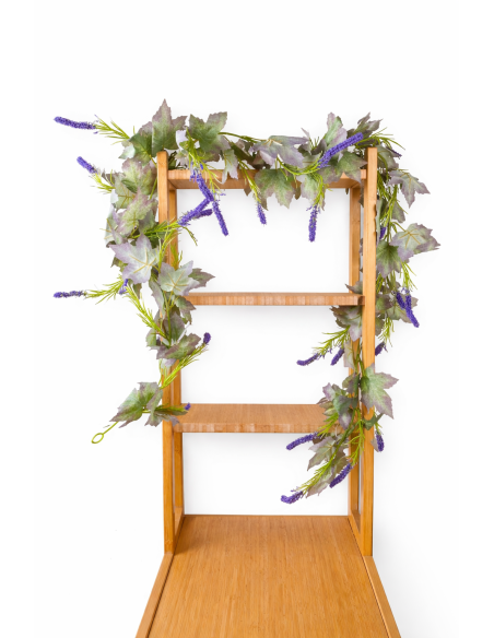 GUIRNALDA COLGANTE DE LAVANDA Y HOJAS 1.8M
