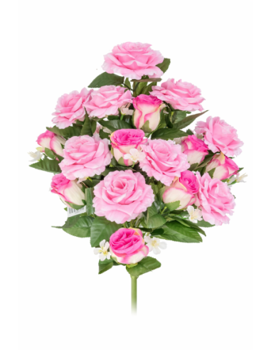 RAMO PALMA ROSA/CAPULLOS X17 62CM