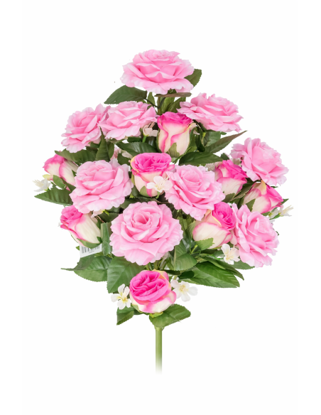 RAMO PALMA ROSA/CAPULLOS X17 62CM