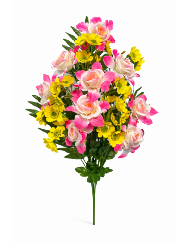 RAMO DE FLORES MIXTAS X18 65CM