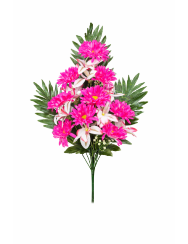 RAMO PALMA MARGARITAS/NARCISOS X18 58CM