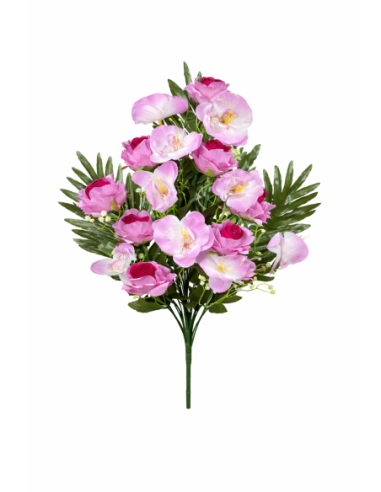 RAMO PALMA ROSA+ORQUIDEA X18 58CM
