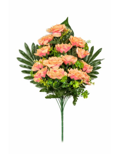 RAMO PALMA ROSAS X14 58CM
