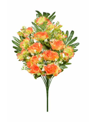 RAMO PALMA ROSA X16 58CM