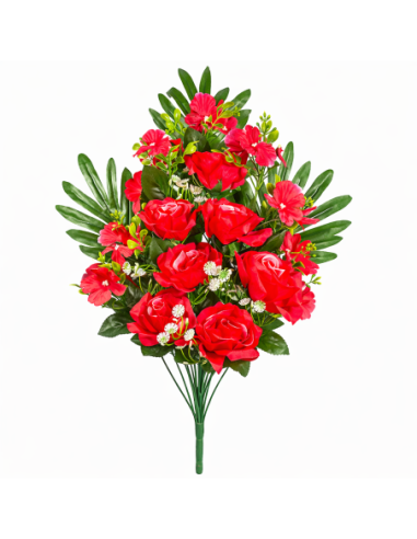 RAMO PALMA ROSA X16 58CM