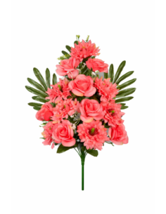 RAMO PALMA ROSA X14 58CM