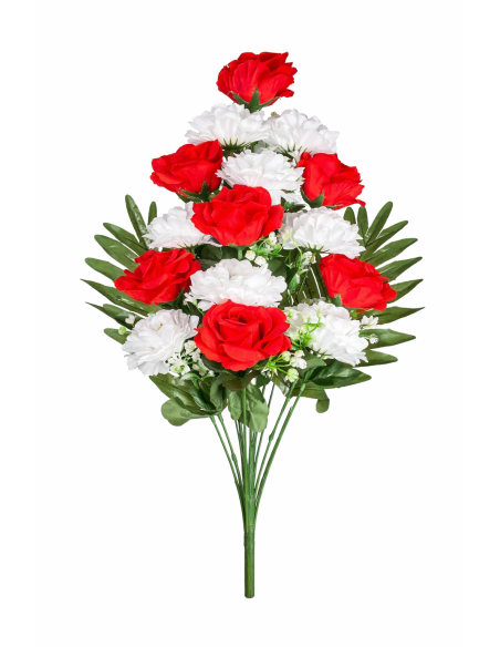 RAMO PALMA ROSAS/PEONIAS X15 60CM