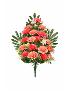 RAMO PALMA ROSA/CLAVEL X14 60CM