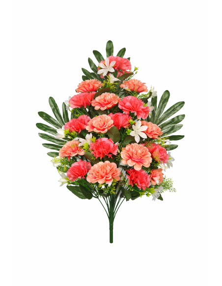 RAMO PALMA ROSA/CLAVEL X14 60CM