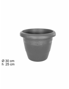 MACETA PLASTICO ELSA GRIS 30 CM
