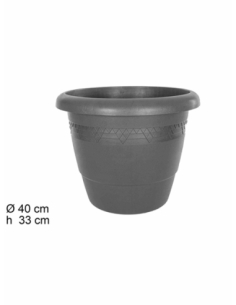 MACETA PLASTICO ELSA GRIS 40 CM