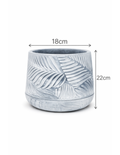 MACETA DE INTERIOR CON RELIEVE 18*22CM