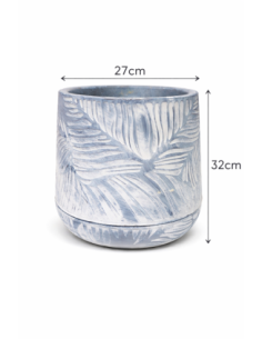 MACETA DE INTERIOR CON RELIEVE 27*32CM