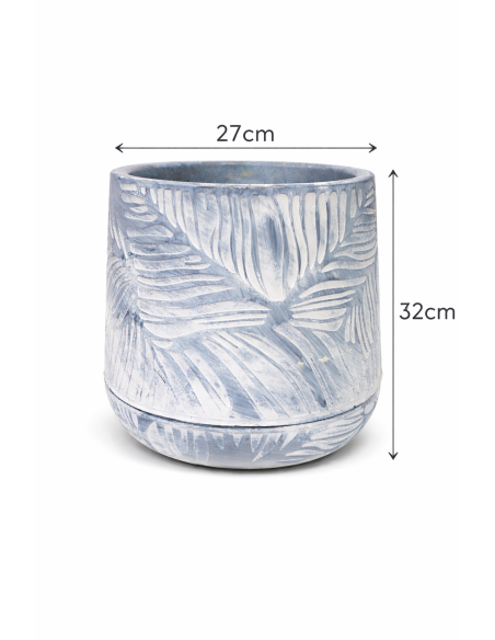 MACETA DE INTERIOR CON RELIEVE 27*32CM