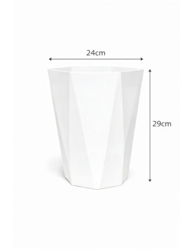 MACETA ALTA FACETADA 24*29CM