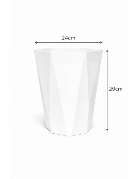 MACETA ALTA FACETADA 24*29CM