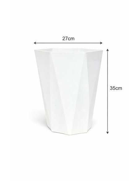 MACETA ALTA FACETADA 27*35CM