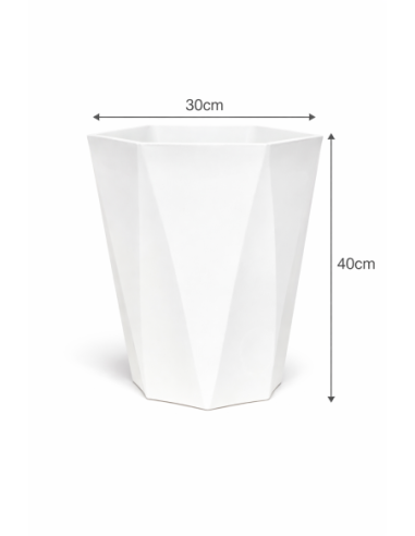 MACETA ALTA FACETADA 30*40CM