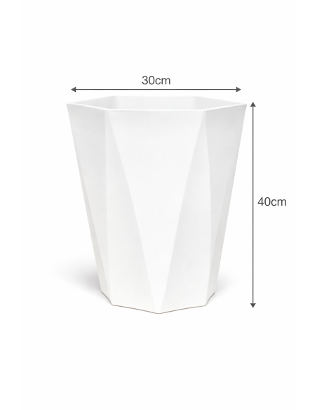 MACETA ALTA FACETADA 30*40CM