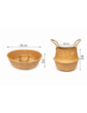 CESTA DE MIMBRE PLEGABLE 30*16CM.24*28CM