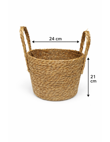 CESTA DE MINBRE CON ASAS 24*21CM