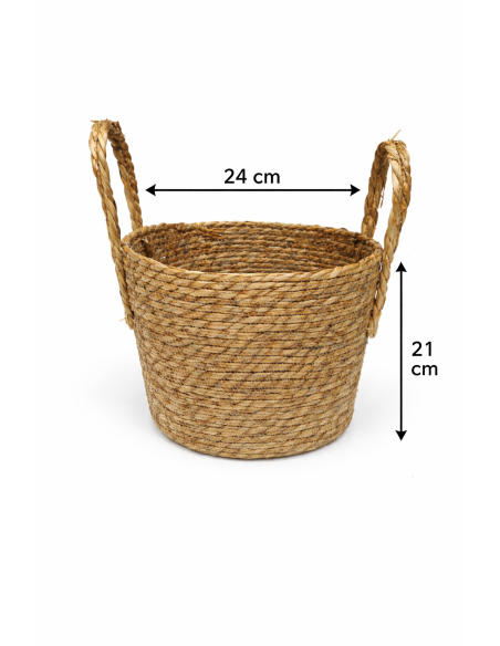 CESTA DE MINBRE CON ASAS 24*21CM