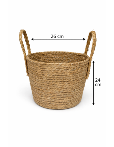 CESTA DE MINBRE CON ASAS 26*24CM