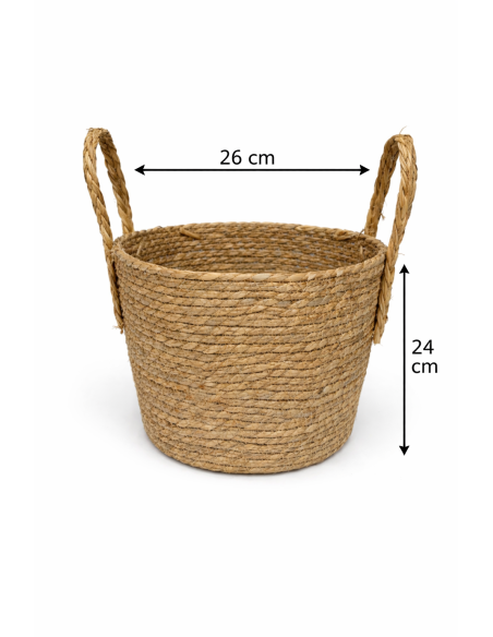 CESTA DE MINBRE CON ASAS 26*24CM